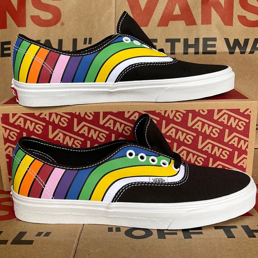Vans Authentic Fefract Black/True White/Multi Men’s - Picture 1 of 16